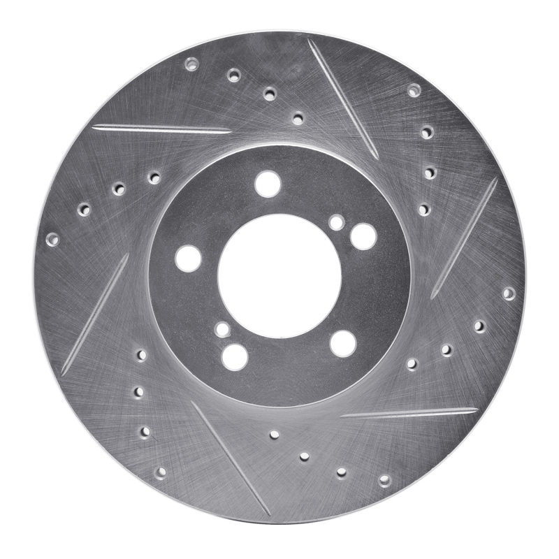 DFC 93-07 Ford Taurus (Excl SHO) Front Right Drilled & Slotted Silver Brake Rotor