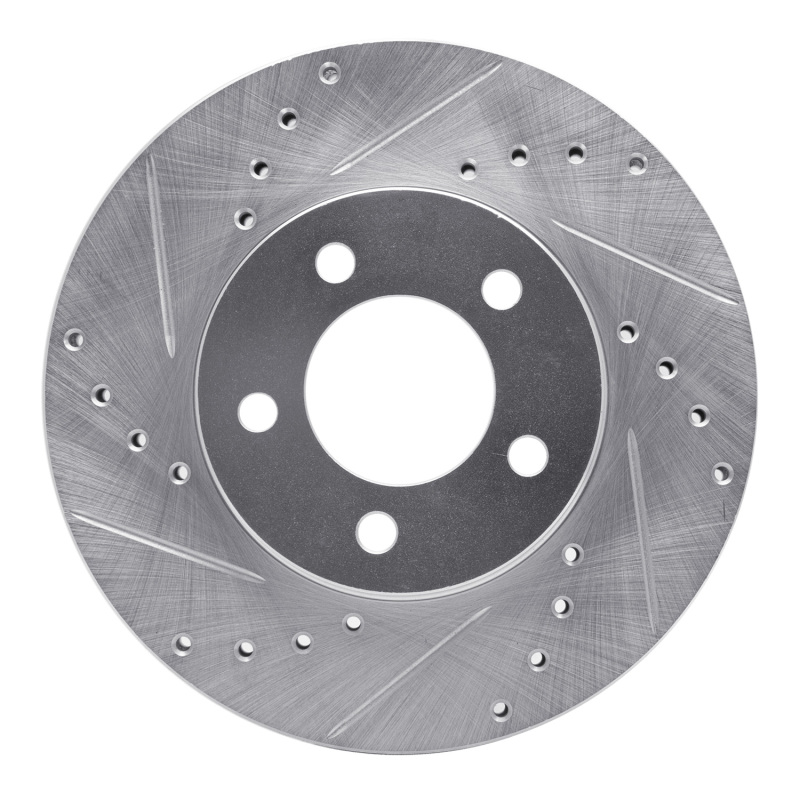 DFC 91-00 Ford Taurus (Excl SHO) Front Left Drilled & Slotted Silver Brake Rotor