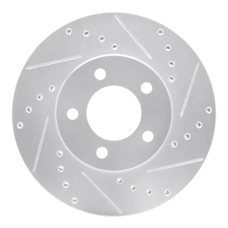 DFC 91-00 Ford Windstar Front Right Drilled & Slotted Silver Brake Rotor