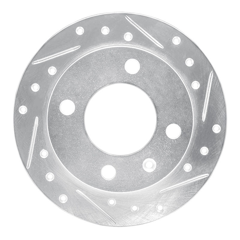 DFC 78-80 Ford Fiesta (USA/Canada) Front Right Drilled & Slotted Silver Brake Rotor