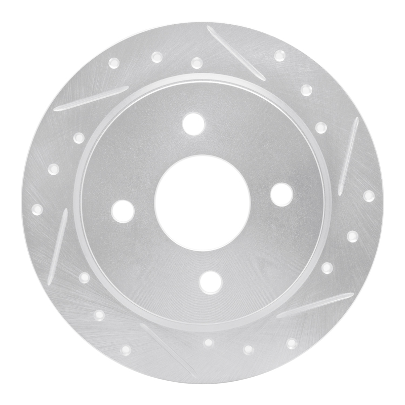 DFC 01-19 Ford Fiesta (USA/Canada) Rear Right Drilled & Slotted Silver Brake Rotor