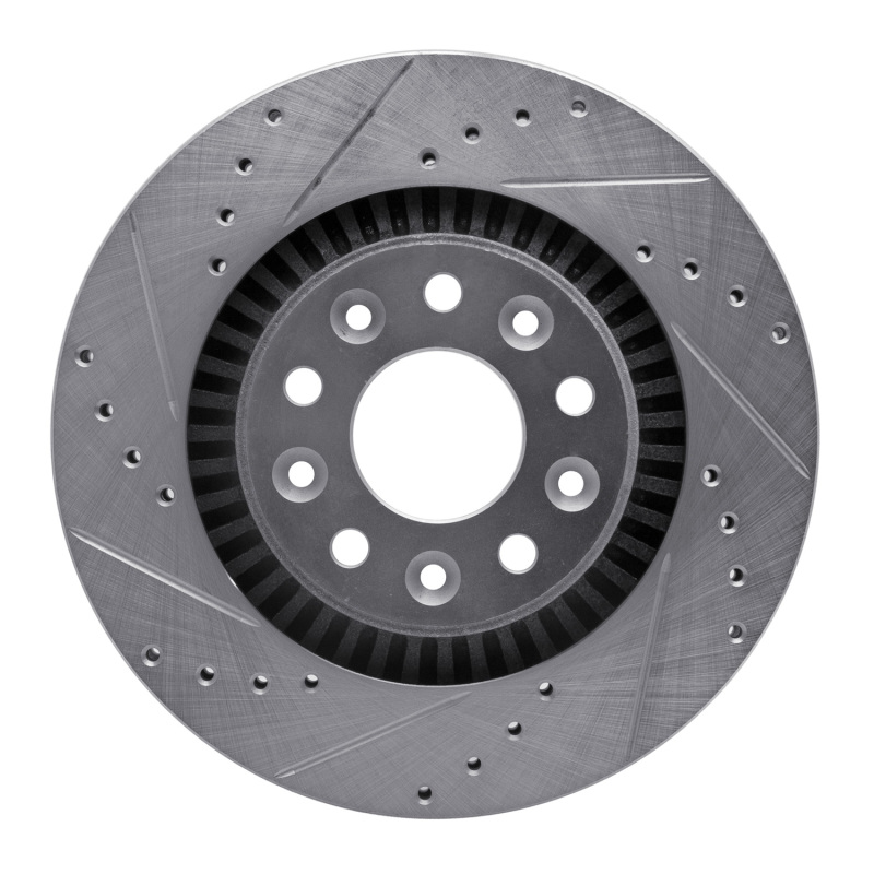 DFC 05-09 Ford Five Hundred Front Left Drilled & Slotted Silver Brake Rotor