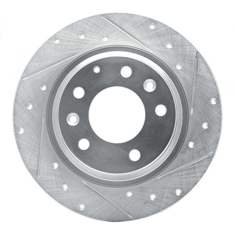 DFC 98-15 Ford Fusion Rear Right Drilled & Slotted Silver Brake Rotor