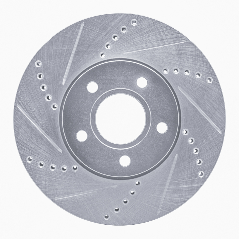 DFC 12-18 Ford C-Max Front Left Drilled & Slotted Silver Brake Rotor
