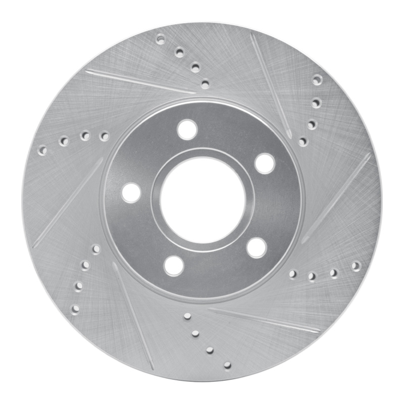 DFC 12-18 Ford C-Max Front Right Drilled & Slotted Silver Brake Rotor
