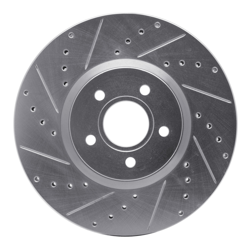 DFC 04-19 Ford Escape Front Left Drilled & Slotted Silver Brake Rotor
