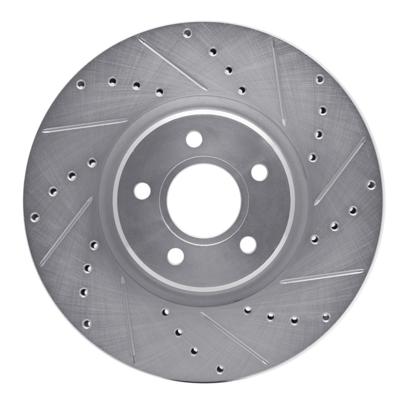 DFC 04-19 Ford Escape Front Right Drilled & Slotted Silver Brake Rotor