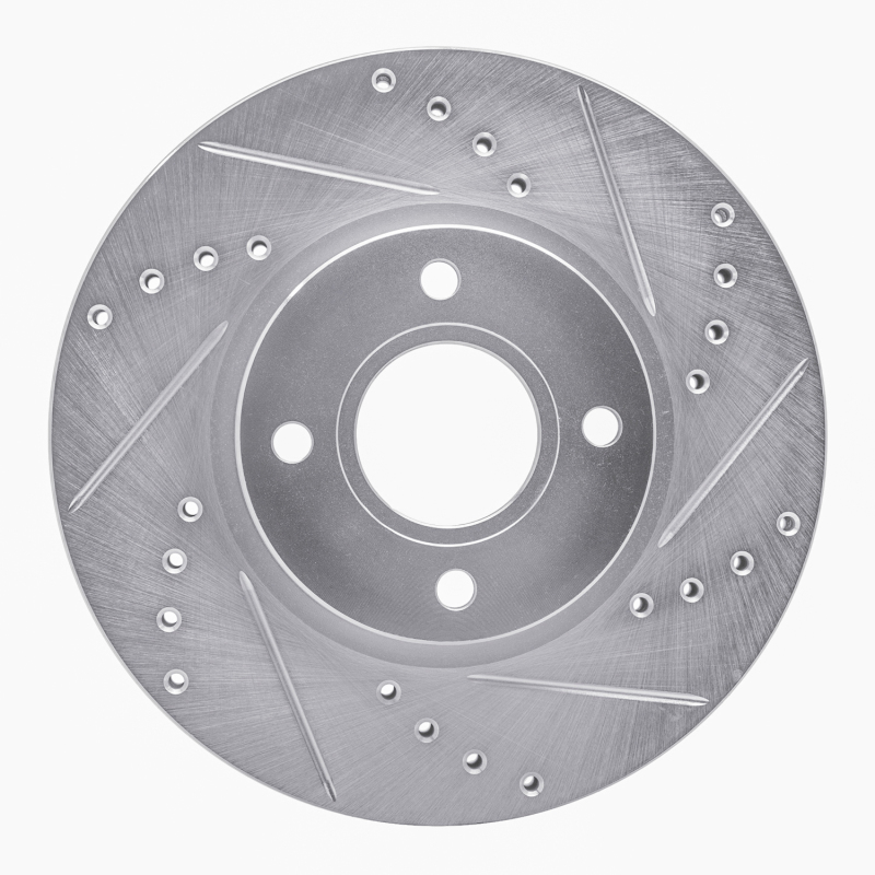 DFC 14-23 Ford Fiesta (USA/Canada) Front Right Drilled & Slotted Silver Brake Rotor