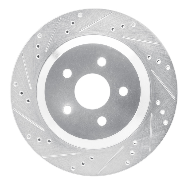 DFC 04-07 Ford Freestar Rear Left Drilled & Slotted Silver Brake Rotor