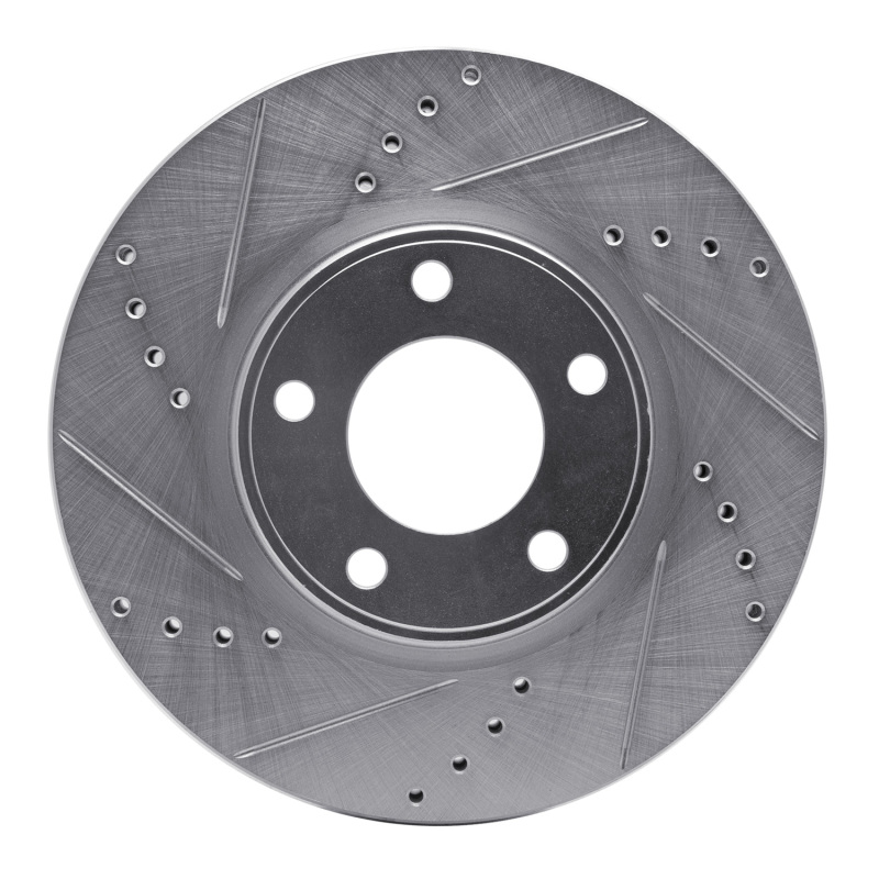 DFC 07-08 Ford Edge Front Left Drilled & Slotted Silver Brake Rotor