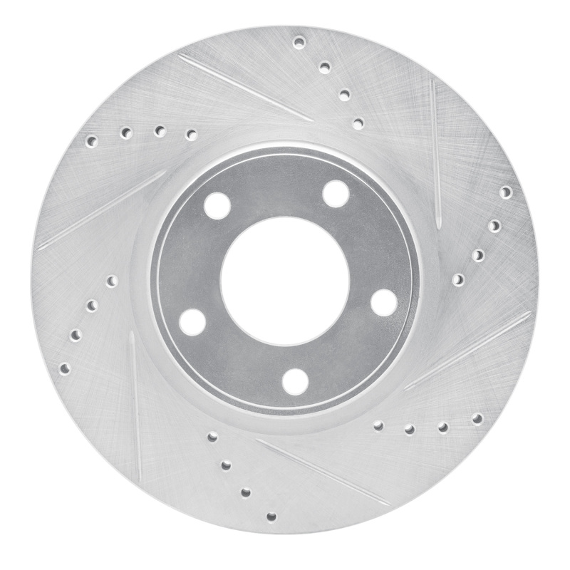 DFC 07-08 Ford Edge Front Right Drilled & Slotted Silver Brake Rotor