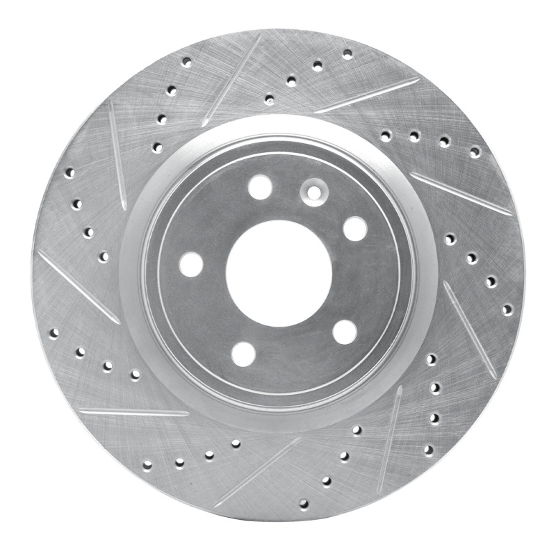 DFC 11-19 Ford Explorer Front Left Drilled & Slotted Silver Brake Rotor