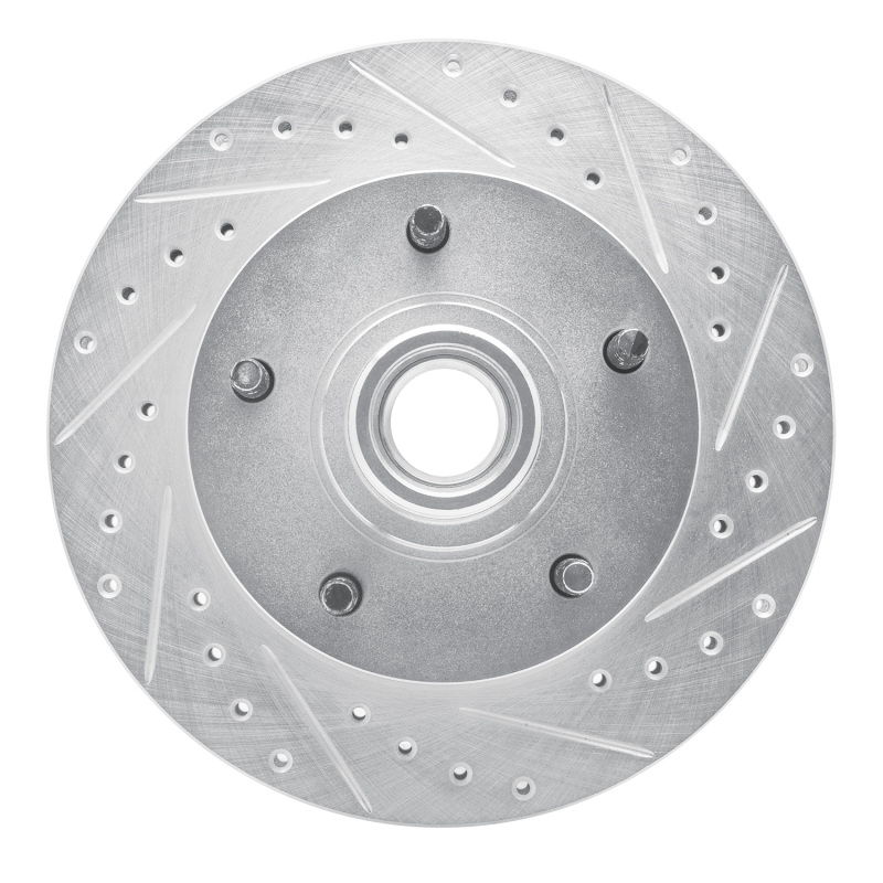 DFC 73-93 Ford F-150 RWD Front Right Drilled & Slotted Silver Brake Rotor
