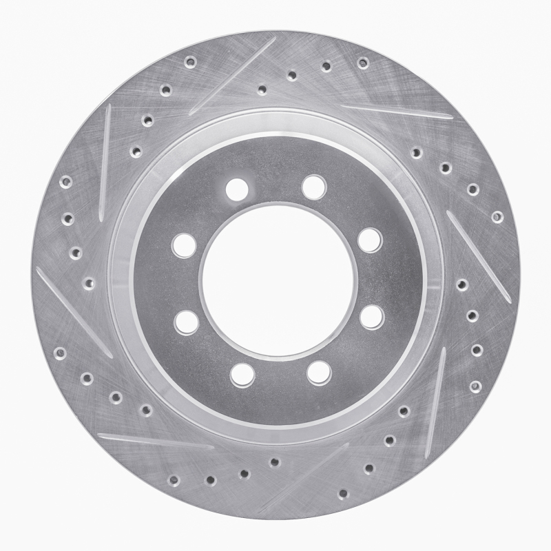 DFC 75-94 Ford E-350 Econoline Front Left Drilled & Slotted Silver Brake Rotor
