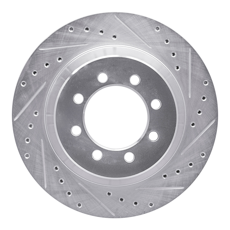 DFC 75-94 Ford E-350 Econoline Front Right Drilled & Slotted Silver Brake Rotor