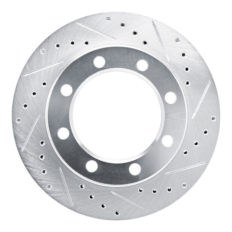 DFC 77-79 Ford F-250 4WD (Excl Super Duty) Front Right Drilled & Slotted Silver Brake Rotor