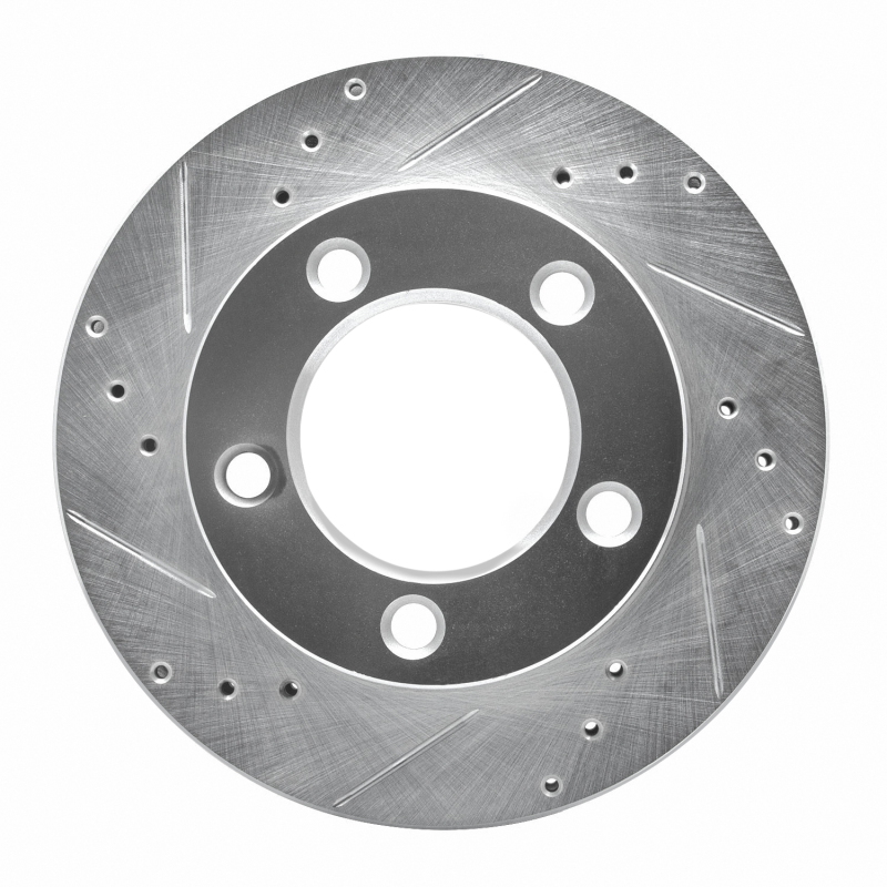 DFC 76-93 Ford F-150 4WD Front Left Drilled & Slotted Silver Brake Rotor