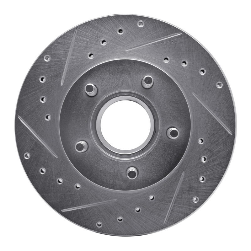 DFC 83-92 Ford Bronco II Front Left Drilled & Slotted Silver Brake Rotor