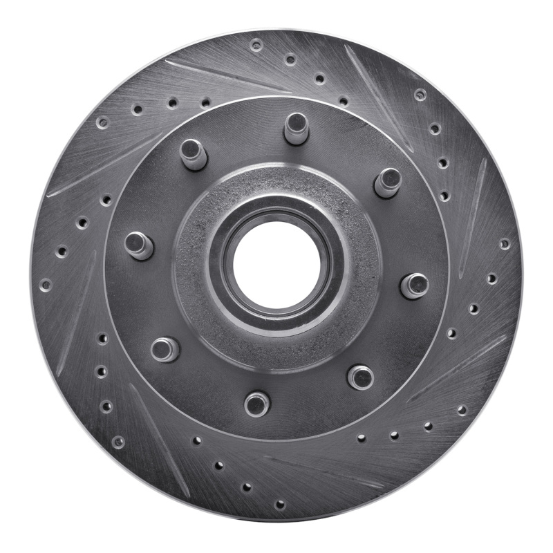 DFC 86-94 Ford F-250 2WD (Excl Super Duty) Front Right Drilled & Slotted Silver Brake Rotor