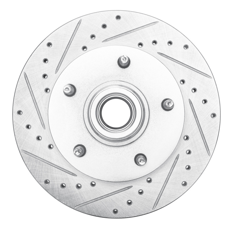DFC 94-01 Ford E-150 Econoline Front Left Drilled & Slotted Silver Brake Rotor