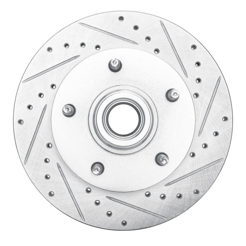DFC 94-01 Ford E-150 Econoline Front Right Drilled & Slotted Silver Brake Rotor