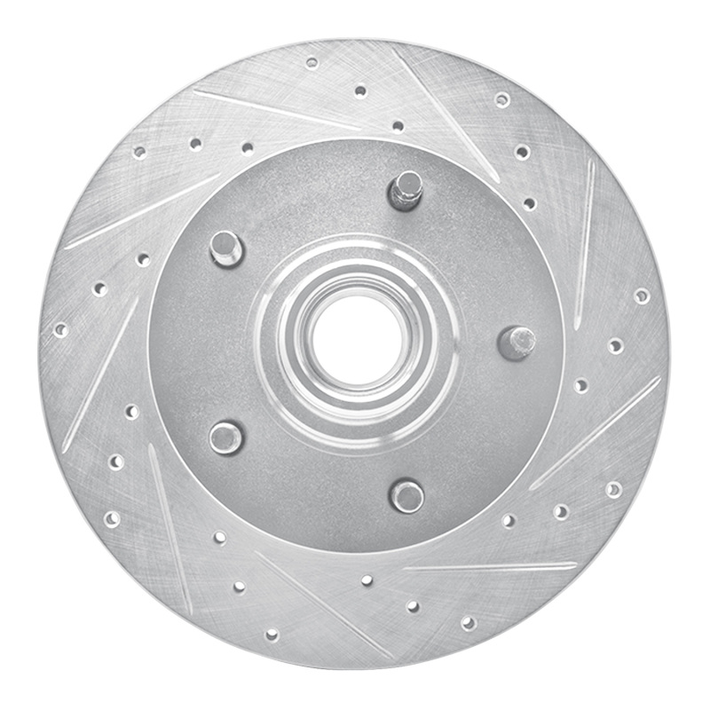 DFC 94-03 Ford E-150 Econoline Front Right Drilled & Slotted Silver Brake Rotor