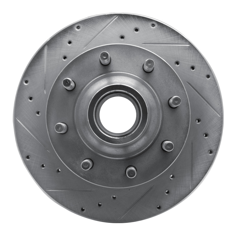 DFC 95-07 Ford E-350 Econoline Club Wagon Front Left Drilled & Slotted Silver Brake Rotor