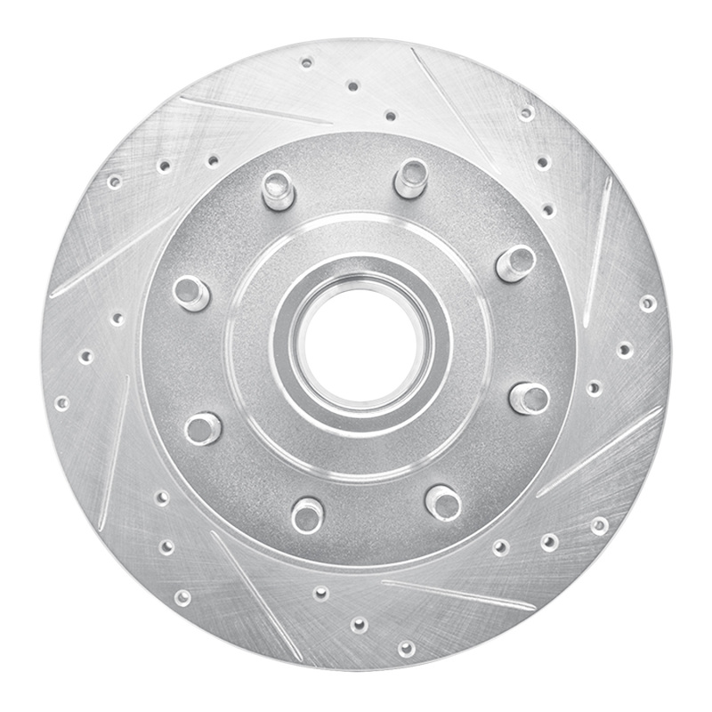 DFC 95-07 Ford E-250 Econoline Front Right Drilled & Slotted Silver Brake Rotor