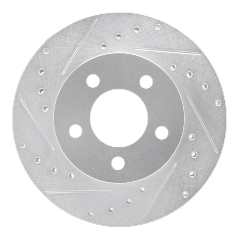 DFC 95-02 Ford Explorer Front Left Drilled & Slotted Silver Brake Rotor