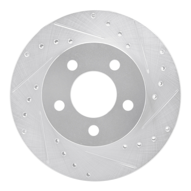 DFC 95-02 Ford Explorer Front Right Drilled & Slotted Silver Brake Rotor