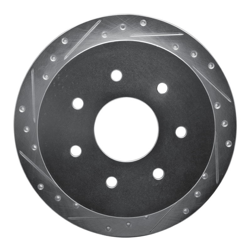 DFC 97-04 Ford F-250 2WD (Excl Super Duty) Rear Left Drilled & Slotted Silver Brake Rotor