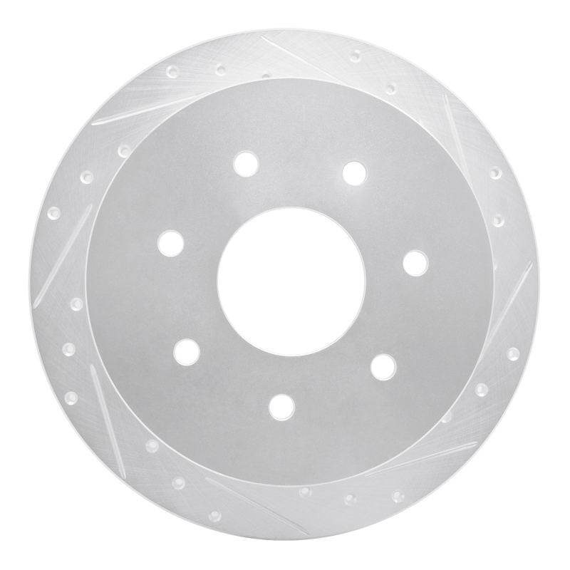 DFC 97-04 Ford F-250 4WD (Excl Super Duty) Rear Right Drilled & Slotted Silver Brake Rotor