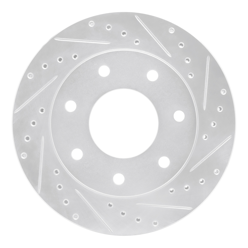 DFC 97-04 Ford F-150 4WD Front Right Drilled & Slotted Silver Brake Rotor