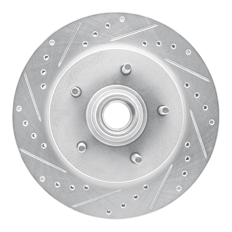 DFC 97-00 Ford Expedition Front Left Drilled & Slotted Silver Brake Rotor
