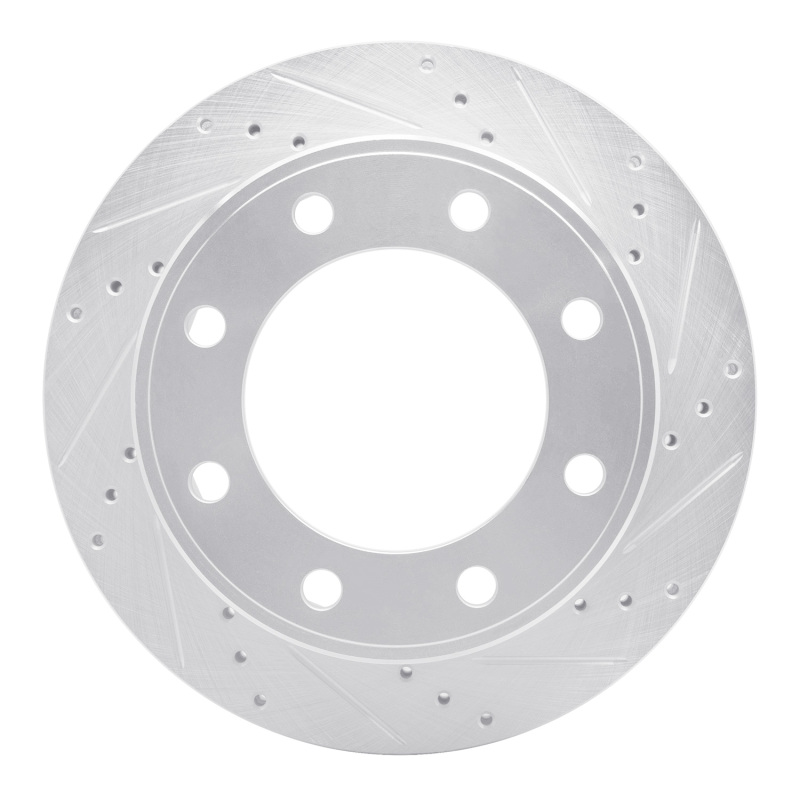 DFC 99-05 Ford F-250 2WD (Super Duty) Rear Right Drilled & Slotted Silver Brake Rotor