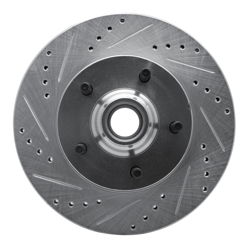 DFC 00-04 Ford F-150 RWD Front Left Drilled & Slotted Silver Brake Rotor