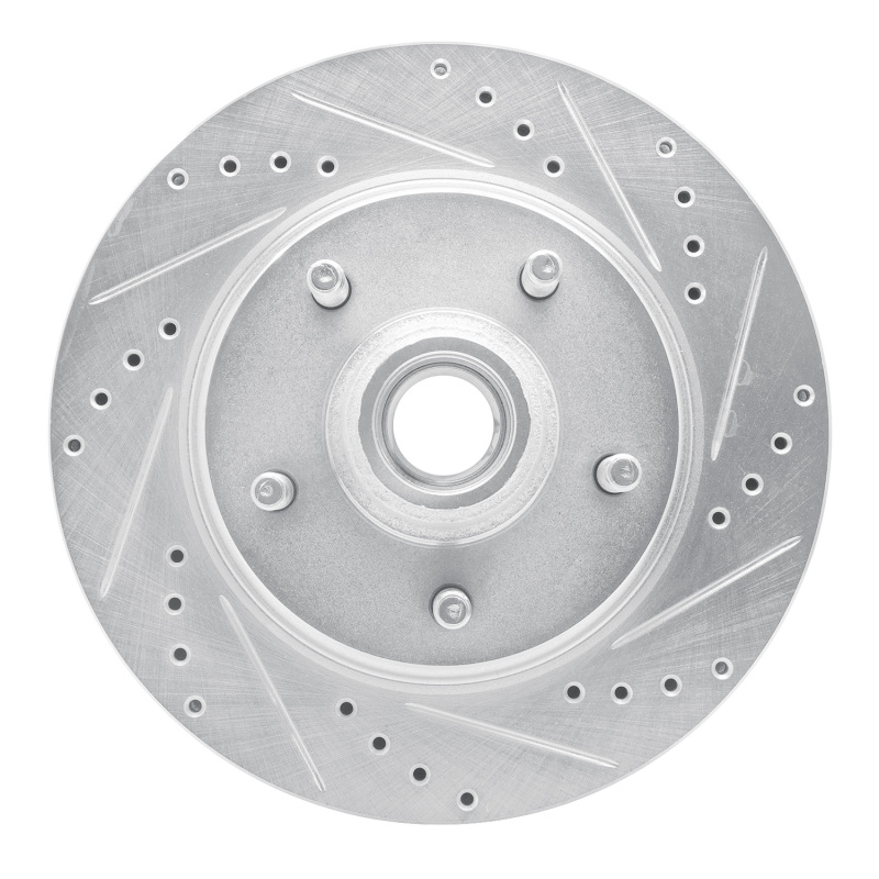 DFC 00-04 Ford F-150 RWD Front Right Drilled & Slotted Silver Brake Rotor