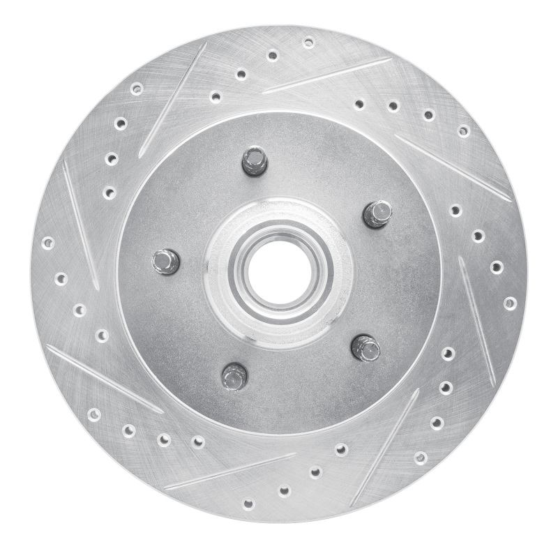 DFC 99-04 Ford F-150 RWD Front Left Drilled & Slotted Silver Brake Rotor