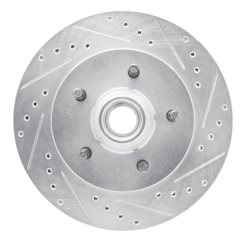 DFC 99-04 Ford F-150 RWD Front Right Drilled & Slotted Silver Brake Rotor