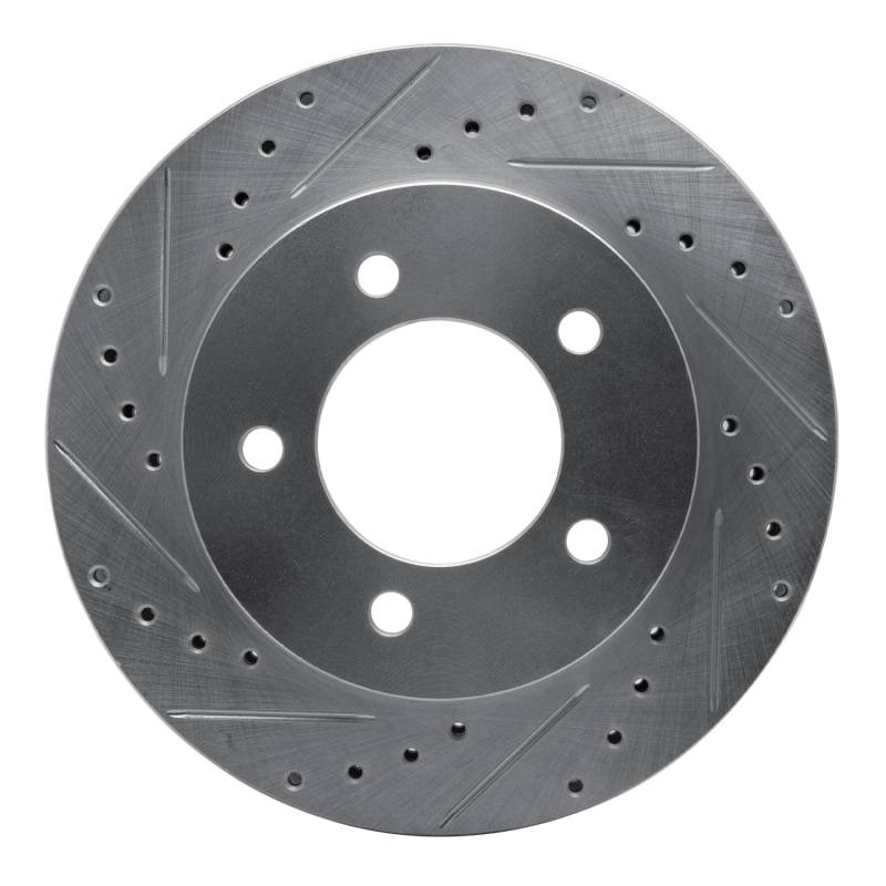 DFC 97-02 Ford Expedition Front Left Drilled & Slotted Silver Brake Rotor