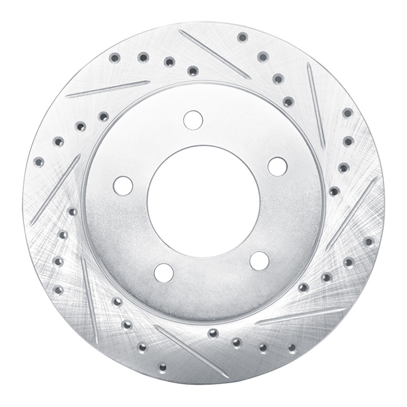 DFC 97-02 Ford Expedition Front Right Drilled & Slotted Silver Brake Rotor