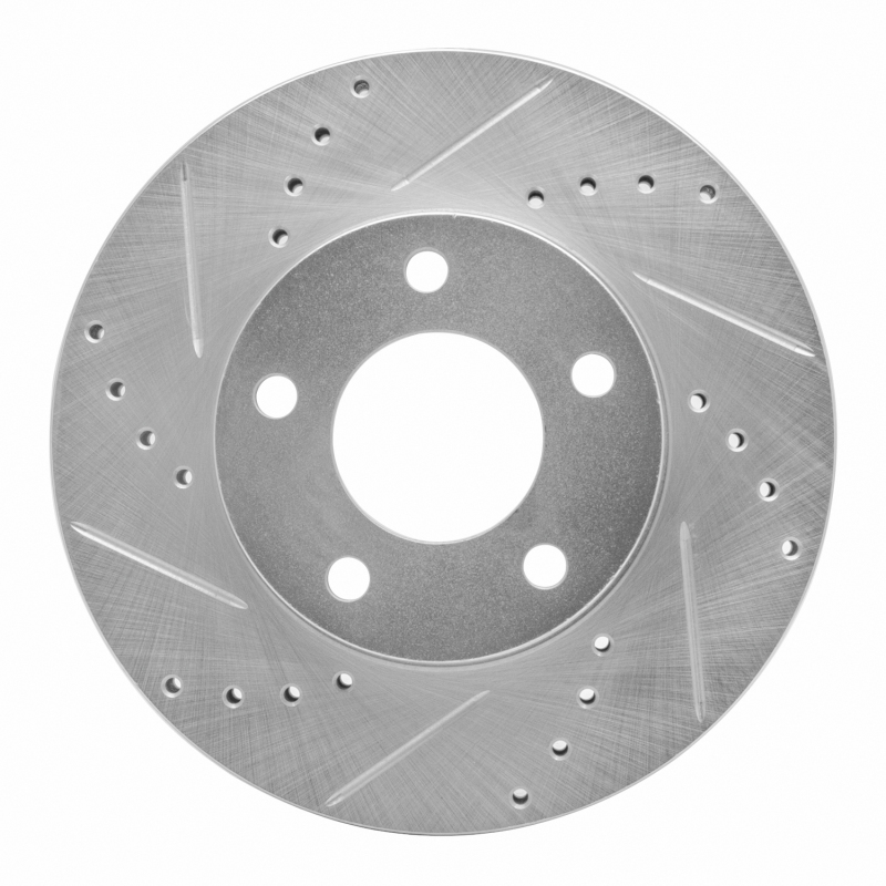 DFC 01-07 Ford Escape Front Left Drilled & Slotted Silver Brake Rotor