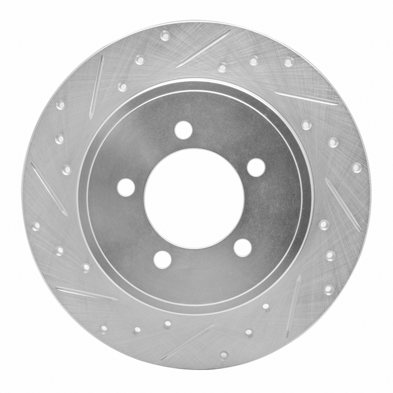 DFC 02-10 Ford Explorer Sport Trac Rear Left Drilled & Slotted Silver Brake Rotor