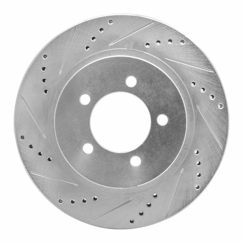 DFC 02-05 Ford Explorer Front Left Drilled & Slotted Silver Brake Rotor
