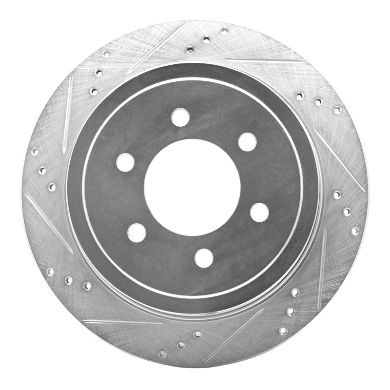 DFC 04-11 Ford F-150 RWD Rear Left Drilled & Slotted Silver Brake Rotor