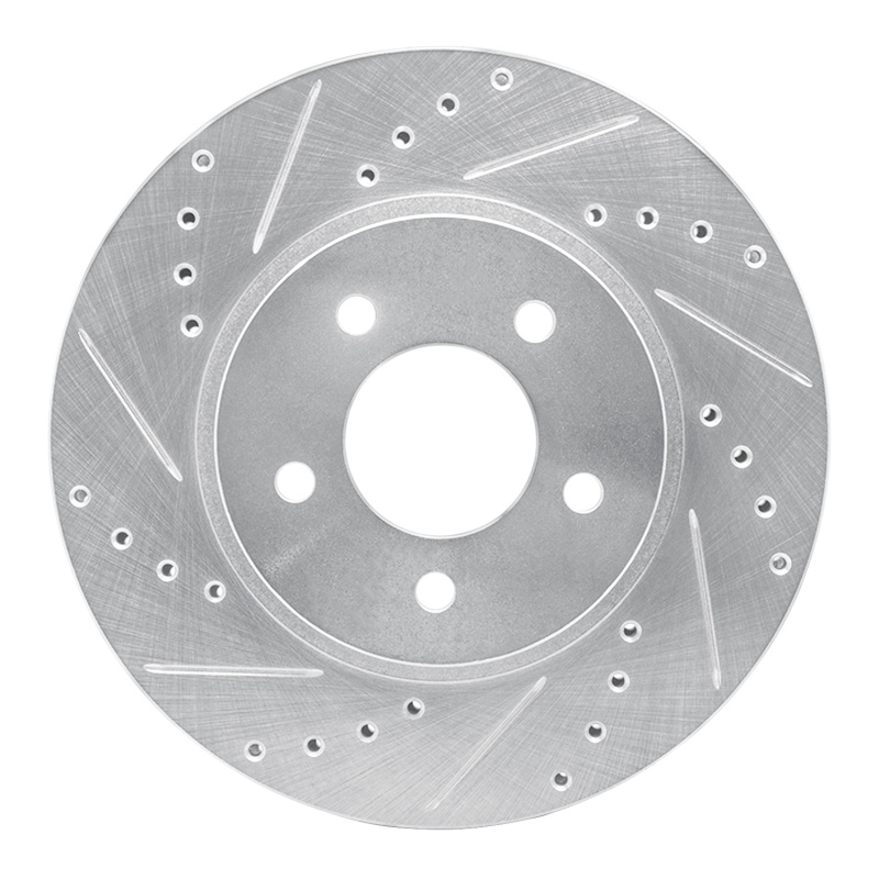 DFC 05-12 Ford Escape Front Left Drilled & Slotted Silver Brake Rotor