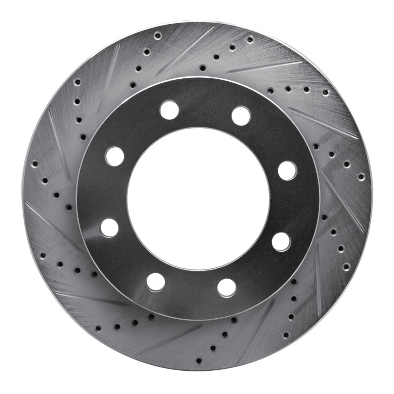 DFC 05-12 Ford F-350 Super Duty 4WD Front Left Drilled & Slotted Silver Brake Rotor