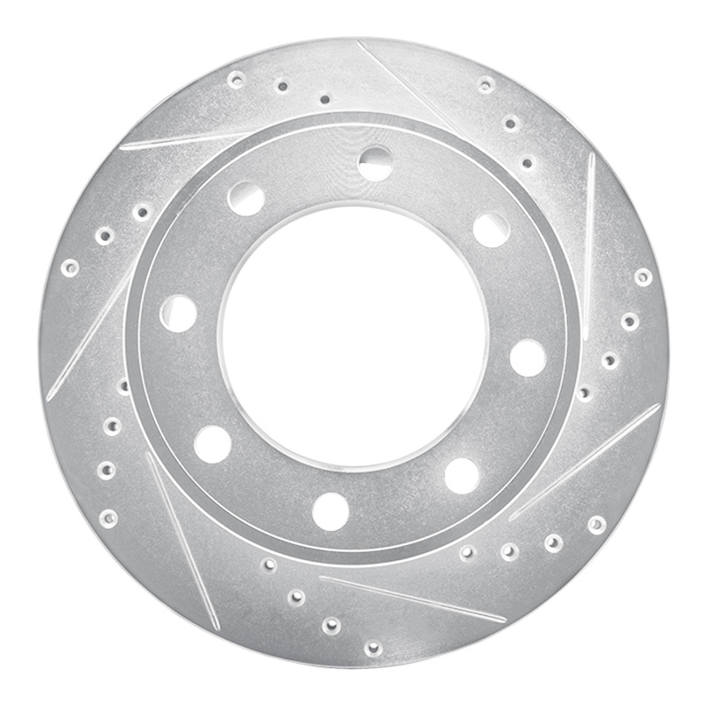 DFC 05-12 Ford F-350 Super Duty 4WD Rear Right Drilled & Slotted Silver Brake Rotor