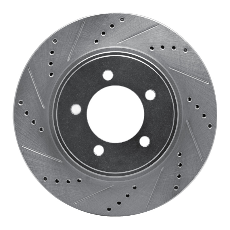DFC 06-10 Ford Explorer Sport Trac Front Left Drilled & Slotted Silver Brake Rotor