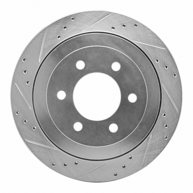 DFC 07-17 Ford Expedition Rear Left Drilled & Slotted Silver Brake Rotor